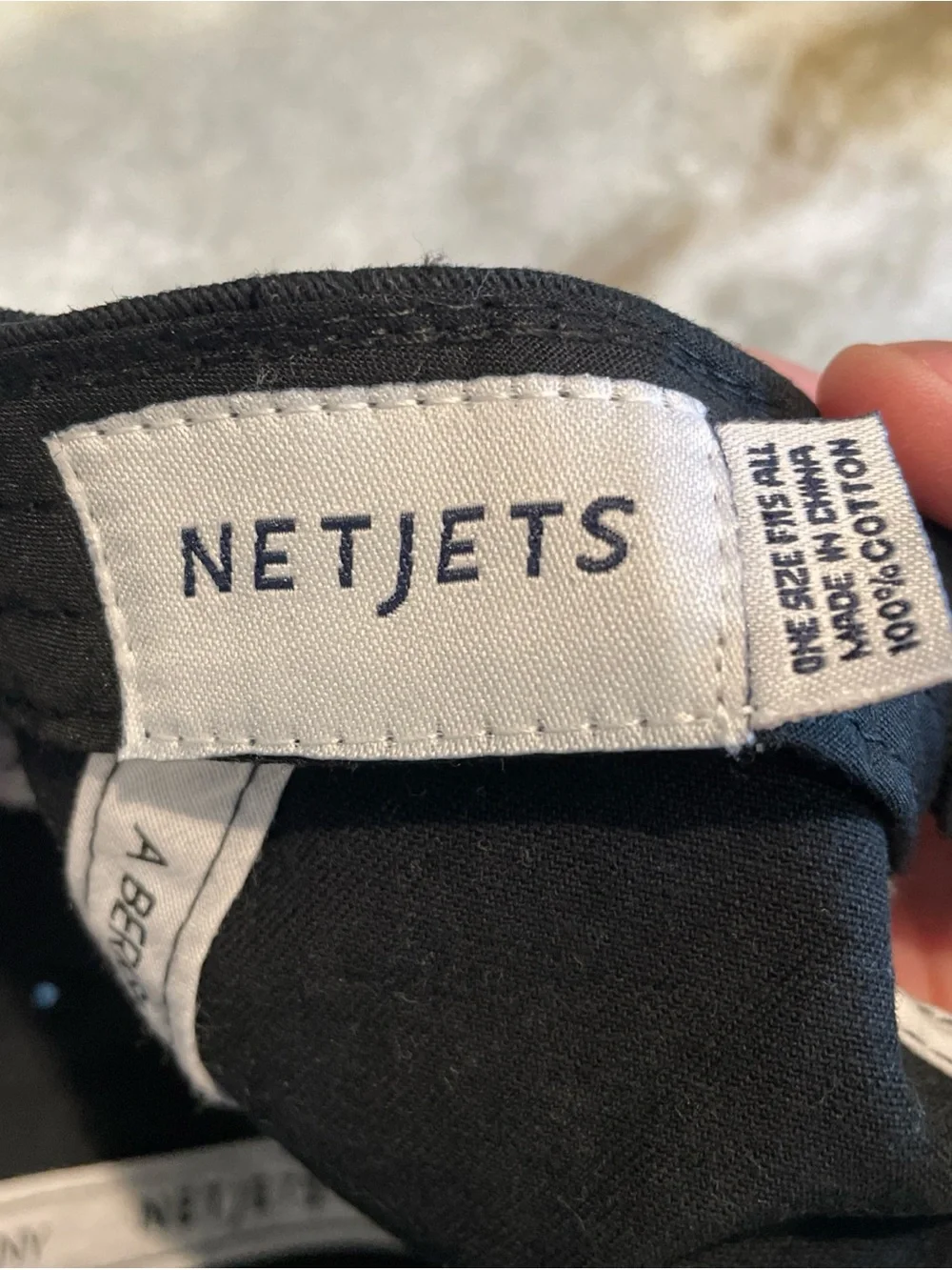 Netjets Black Unisex Hat Ballcap